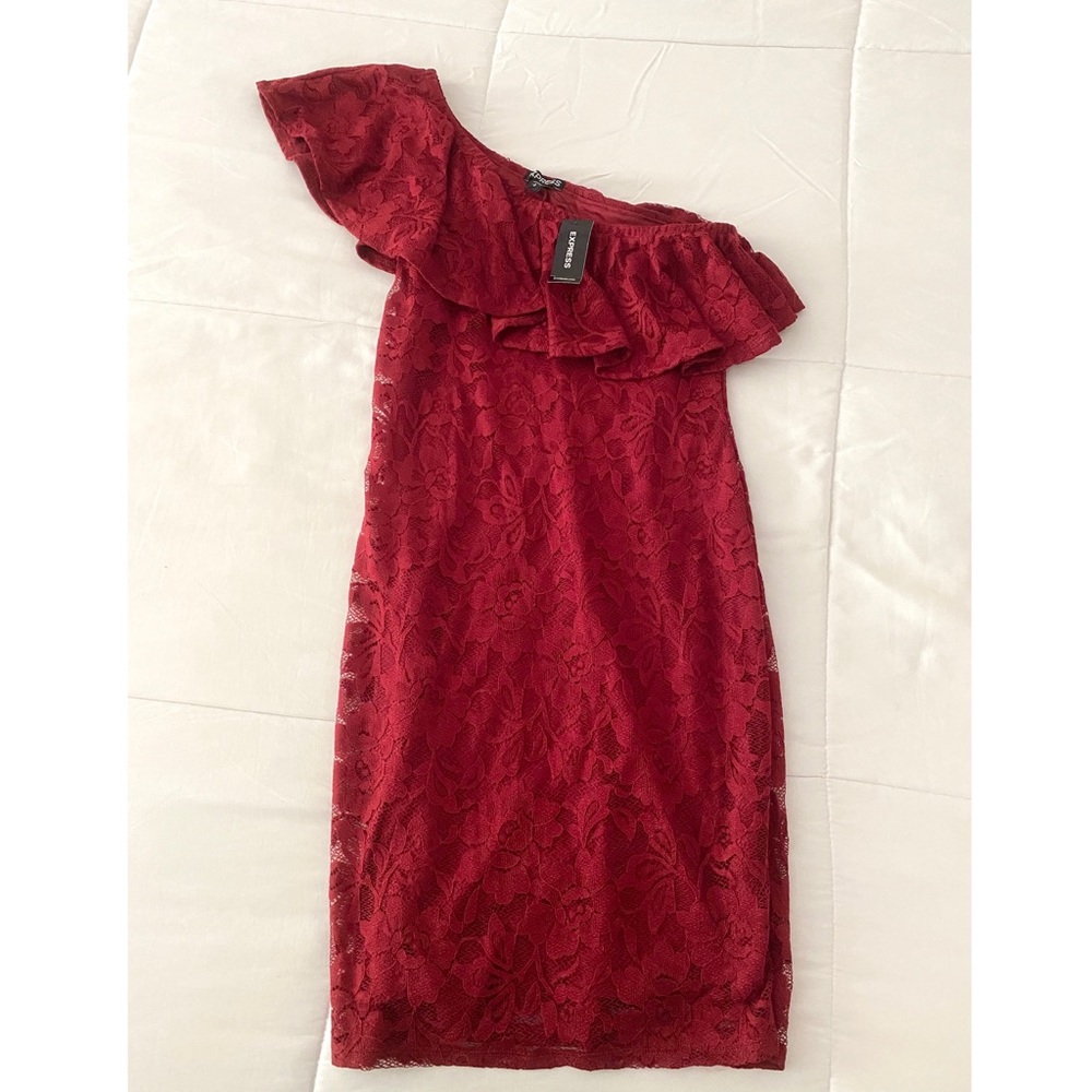 Express red lace dress